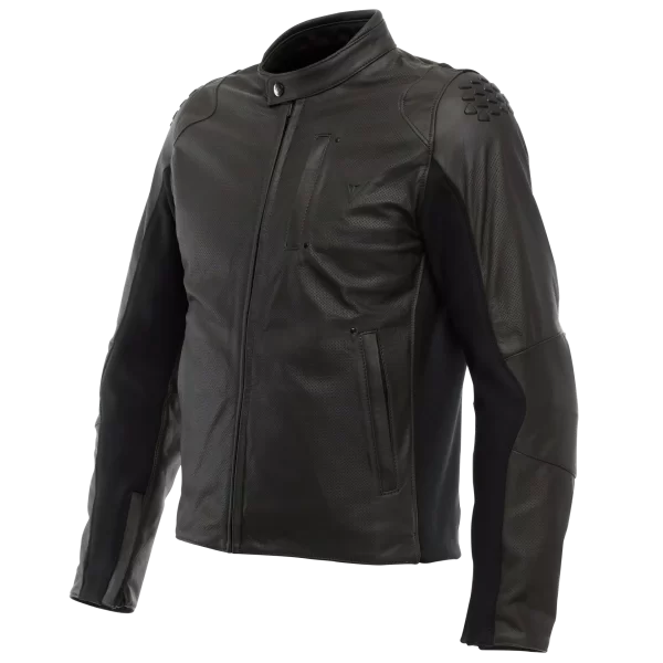 ISTRICE - MEN'S PERFORATED LEATHER JACKET