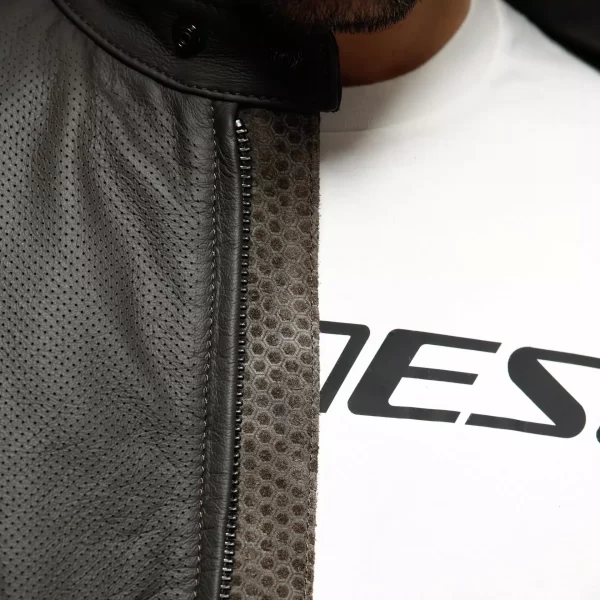 ISTRICE - MEN'S PERFORATED LEATHER JACKET - Hình ảnh 14