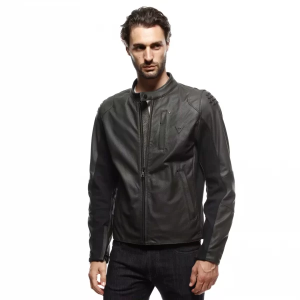ISTRICE - MEN'S PERFORATED LEATHER JACKET - Hình ảnh 5